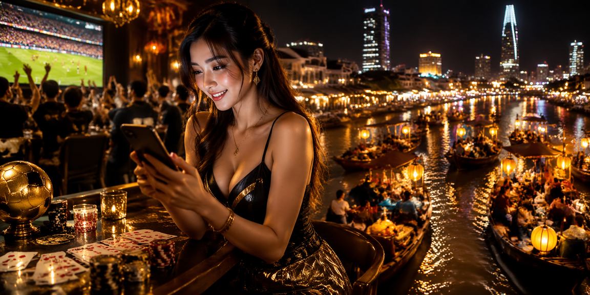 Người chơi tại TP.HCM tham gia game bài trực tuyến ban đêm dưới ánh đèn neon sôi động